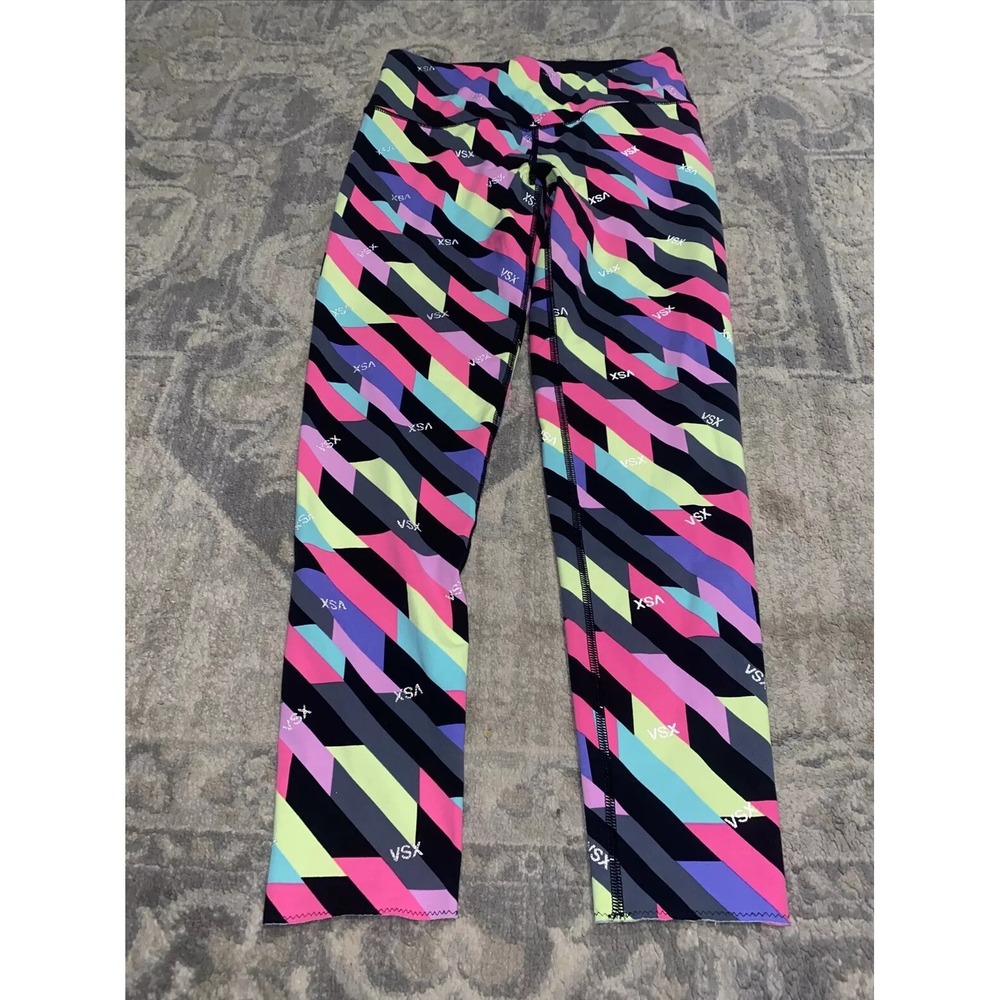 Victorias Secret VSX Sport Womens Leggings Size Small Knockout Pink Multi